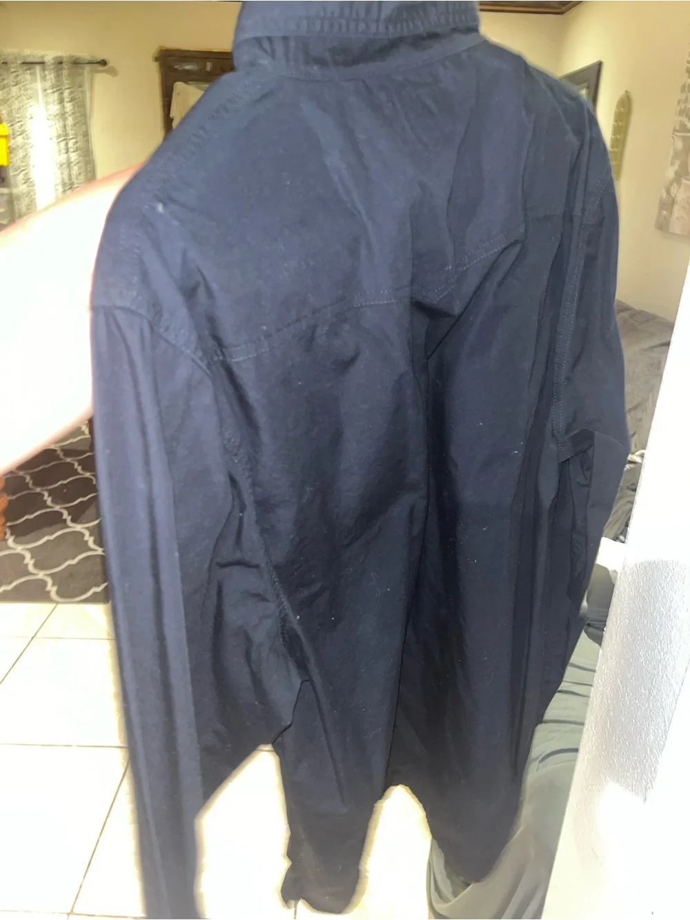 True Religion Men’s Navy Button Snap Casual Shirt